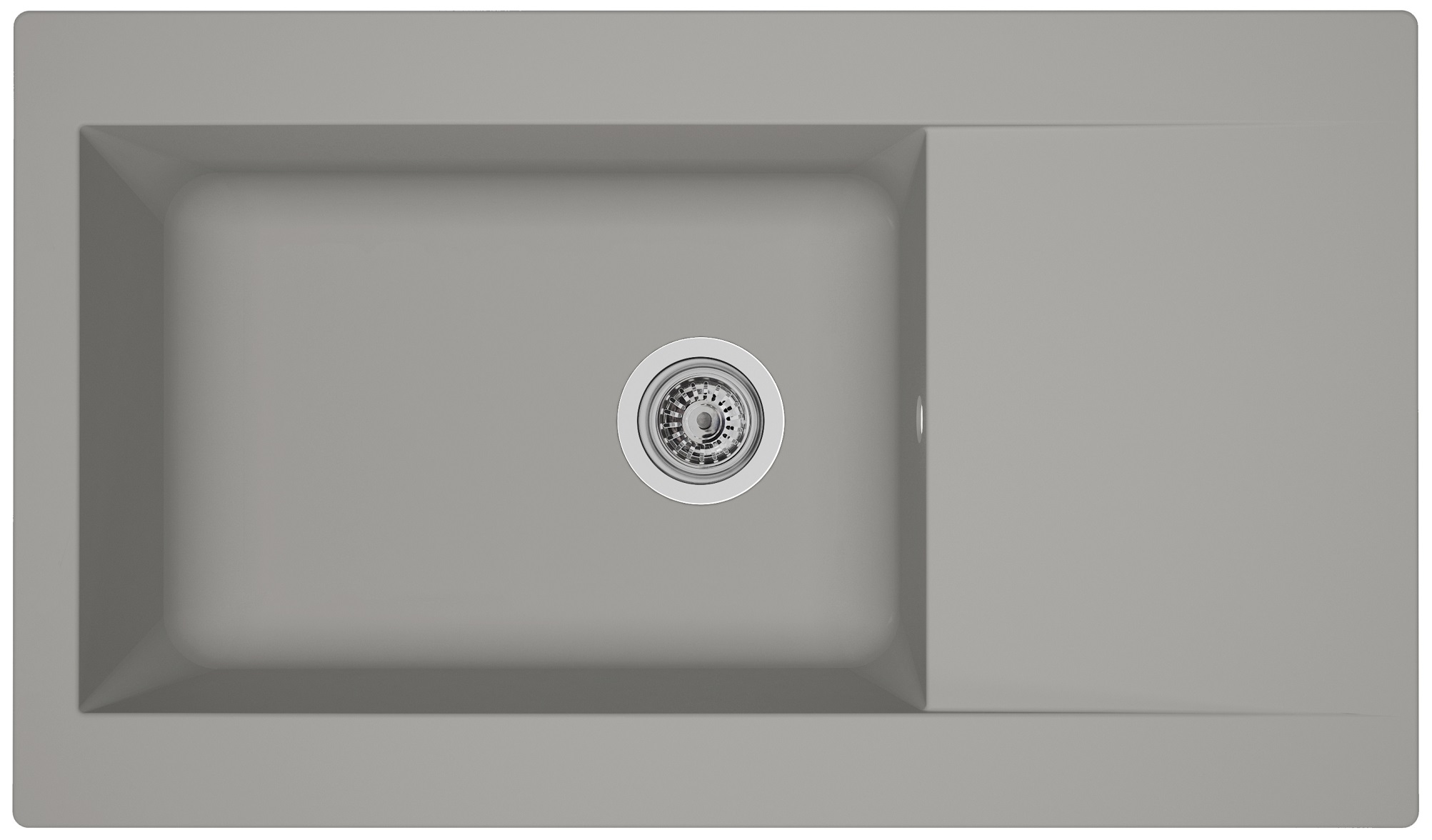 Küchenspüle Einbauspüle Spüle Granit Spülbecken Mineralite 86x50 grau